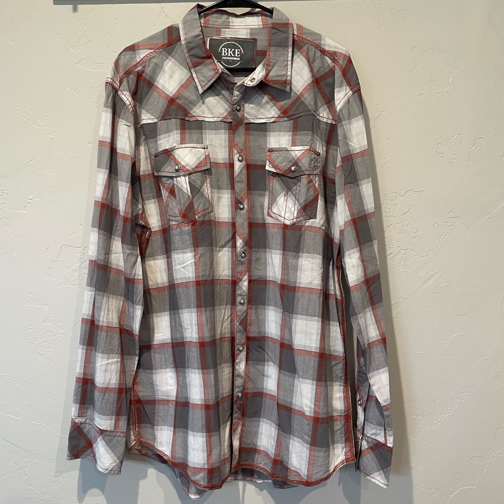 BKE Men’s Plaid Button Down Shirt